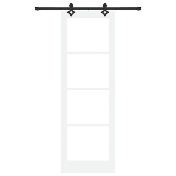 vidaXL Rennidyr Hv&iacute;tt 78 x 232 cm Gegnheil fura og gler