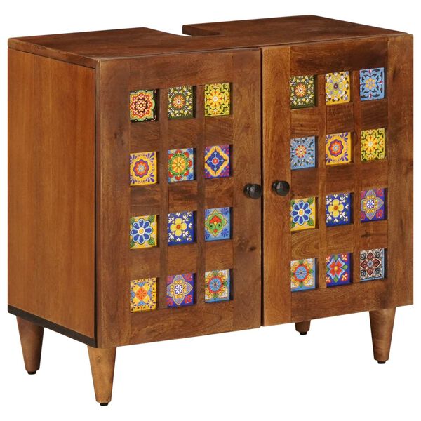 vidaXL Ba&eth;herbergismublasett Vegghengt 2 pcs Valhnota Hart mang&oacute;tr&eacute;