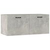 vidaXL Veggsk&aacute;pur Steypugr&aacute;r 80x36,5x35 cm Samsettur Vi&eth;ur