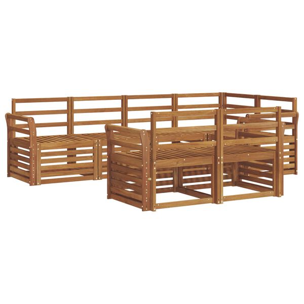 vidaXL S&oacute;fasett 7 pcs N&aacute;tt&uacute;rulegur Hrein akas&iacute;utr&eacute;