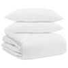 vidaXL R&uacute;mfatasett me&eth; kodda 3 pcs Hv&iacute;tt D&uacute;nfja&eth;rir