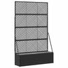 vidaXL Gar&eth;girt planter Svart 105 x 30 x 170 cm M&aacute;lmur