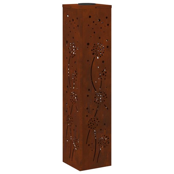 vidaXL S&oacute;lar LED st&iacute;gslj&oacute;s 2 pcs Rusty Ve&eth;ra&eth; st&aacute;l