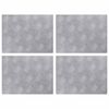 vidaXL Stigaplata R&eacute;tthyrningur 4 pcs Silfur 40 x 30 cm &Aacute;l