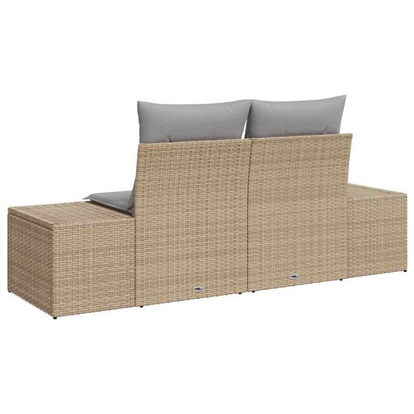 vidaXL Gar&eth;as&oacute;fi me&eth; p&uacute;&eth;i Drapplita&eth;ur 184 x 62 x 69 cm p&oacute;l&yacute;rattan