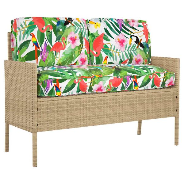 vidaXL P&uacute;&eth;asett Bl&oacute;m 3 pcs Marglitur Oxford efni