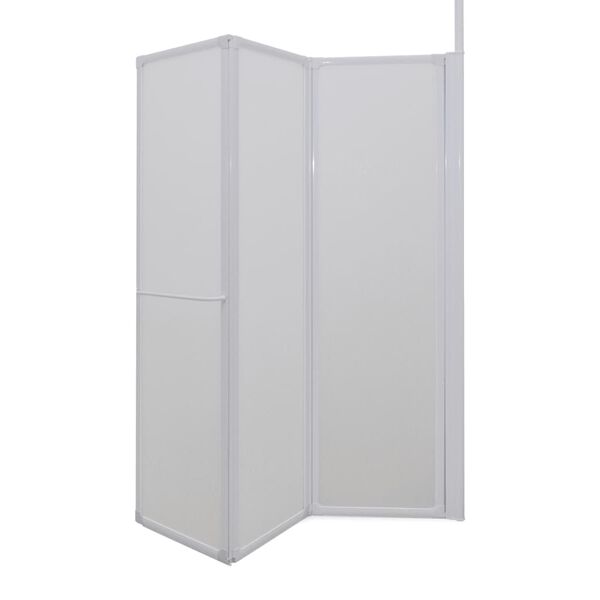 vidaXL L-laga Bað/Sturtuskilrúm 4 Þil 120x70x137 cm