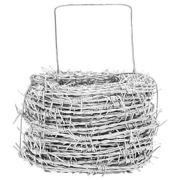 vidaXL &THORN;yrnikv&iacute;sl Silfur 50 m Hettan d&yacute;fa galvaniseru&eth; st&aacute;l