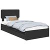 vidaXL Geymslu R&uacute;m me&eth; h&ouml;fu&eth;gafl Svartur 75 x 190 cm Samsettur vi&eth;ur