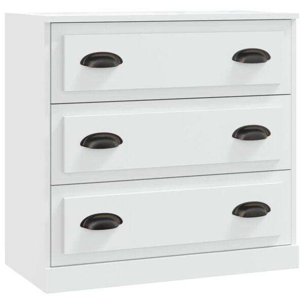 vidaXL Skenkur Hvítur 70x35,5x67,5 cm Samsettur Viður