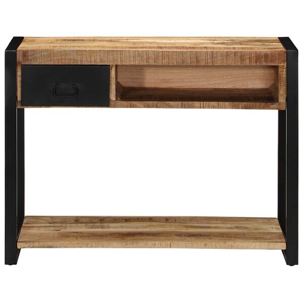 vidaXL Console Borð 100x35x75 cm Solid Groft Wood Mango