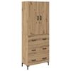 vidaXL H&aacute;bor&eth; Vegghengt Artisan Eik 69,5 x 34 x 180 cm Samsettur vi&eth;ur