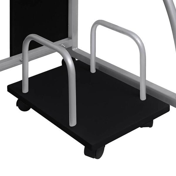 vidaXL T&ouml;lvubor&eth; Svart 110x52x88,5 cm Samsettur Vi&eth;ur