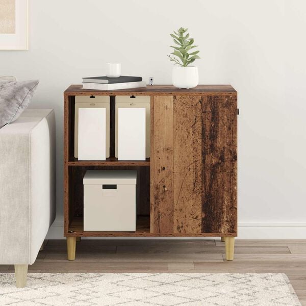 vidaXL Katta h&uacute;s Gamalt timbur 72 x 42.5 x 70 cm Samsettur vi&eth;ur