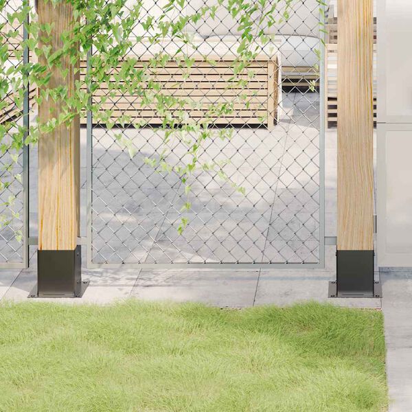 vidaXL St&ouml;&eth;ubotnar Ferkanta&eth;ir 4 stk 101x101 mm Duftlakka&eth; St&aacute;l