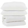 vidaXL S&aelig;ng me&eth; kodda 3 pcs Hv&iacute;tt Microfleece