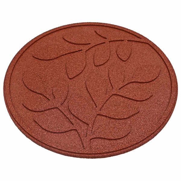 vidaXL Stepping Steinn 6 pcs Rau&eth;ur &Oslash; 44 x 2 cm G&uacute;mm&iacute;