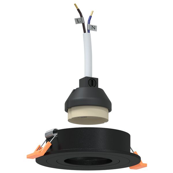 vidaXL Spotlights með sviðsljósum 6 pcs Svartur 9 x 9 x cm Ál