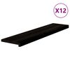 vidaXL Stiga 12 stk D&ouml;kkbr&uacute;nt 110x30x2 cm gegnheil vi&eth;ar Eik