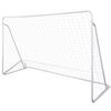 vidaXL Soccer Goal Post Net Set St&aacute;l 240 x 90 x 150 cm H&aacute;g&aelig;&eth;a