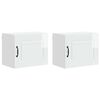 vidaXL Eldh&uacute;s sk&aacute;pur Kalmar 2 pcs H&aacute;gloss hv&iacute;tur 50 x 31 x 40 cm