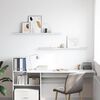 vidaXL Vegghylla 2 pcs Hv&iacute;tt marmara 115 x 9 x 3 cm Samsettur vi&eth;ur