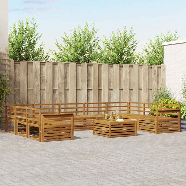 vidaXL S&oacute;fasett 10 pcs N&aacute;tt&uacute;rulegur Hrein akas&iacute;utr&eacute;