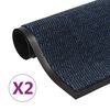 vidaXL &Uacute;tidyramotta 2 stk. R&eacute;tthyrnd &Yacute;f&eth; 40x60 cm Bl&aacute;