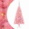 vidaXL J&oacute;latr&eacute; me&eth; 150 LED me&eth; standi Bleikur 120 cm PVC