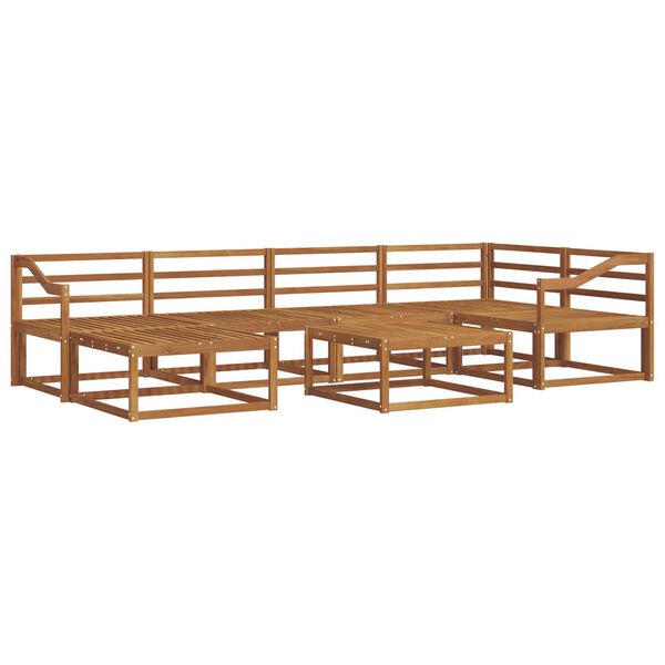 vidaXL &Uacute;ti s&oacute;fasett 7 pcs N&aacute;tt&uacute;rulegur Hrein akas&iacute;utr&eacute;