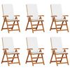 vidaXL Gar&eth;st&oacute;ll 6 pcs Br&uacute;n og hv&iacute;t 57 x 71.5 x 104 cm