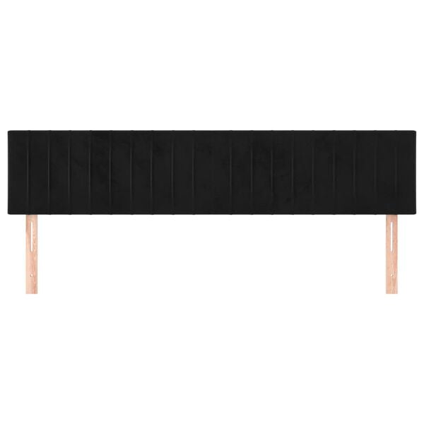 vidaXL H&ouml;fu&eth;gaflar Svart 160x5x78/88 cm Flauel