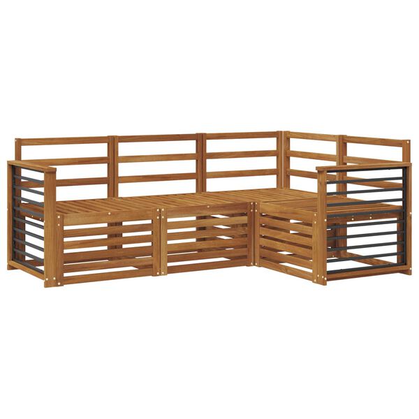 vidaXL S&oacute;fasett 4 pcs N&aacute;tt&uacute;rulegur Hrein akas&iacute;utr&eacute;