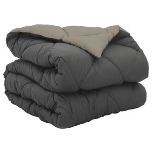 vidaXL Full &aacute;rs d&yacute;na L&eacute;tt gr&aacute;tt og antrac&iacute;t 200 x 135 cm M&iacute;kr&oacute;f&iacute;ber