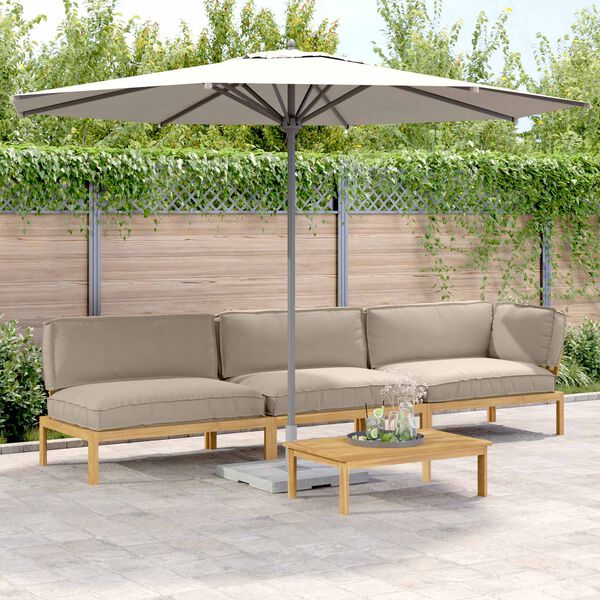 vidaXL S&oacute;fasett me&eth; p&uacute;&eth;i Einlita 4 pcs M&oacute;gr&aacute;r Hrein akas&iacute;utr&eacute;