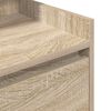 vidaXL N&aacute;ttbor&eth;ssk&aacute;par me&eth; 2 Sk&uacute;ffum 2 stk Sonoma Eik 38x34x80 cm