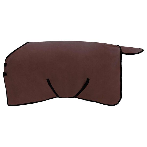 vidaXL Hrossateppa Nokkurns d&ouml;kk br&uacute;nt P&oacute;l&yacute;ester