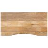 vidaXL Skrifbor&eth;splata m. Sveigju 120x60x2,5 cm Gegnheill Mang&oacute;vi&eth;ur