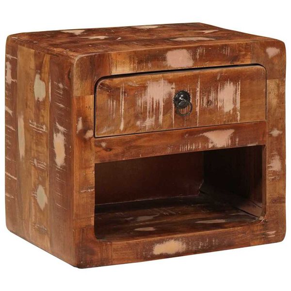 vidaXL Veggfestur næturbúr með skúffu Marglitur 40 x 30 x 36 cm