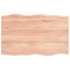 vidaXL Bor&eth;plata Lj&oacute;sbr&uacute;n 80x50x(2-4) cm Me&eth;h&ouml;ndlu&eth; N&aacute;tt&uacute;rul. Br&uacute;nir