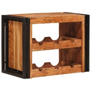 vidaXL Vínrakki Brúnn 100 x 45 x 33 cm Hrein akasíutré