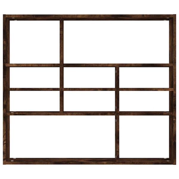 vidaXL Vegghilla Reyklitu&eth; Eik 90x16x78 cm Samsettur Vi&eth;ur