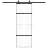 vidaXL Rennihur&eth; me&eth; v&eacute;lb&uacute;na&eth;arsetti Svart 76x205 cm ESG Gler
