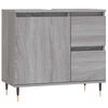 vidaXL Ba&eth;herbergissk&aacute;pur Gr&aacute;r Sonoma 65x33x60cm Samsettur Vi&eth;ur