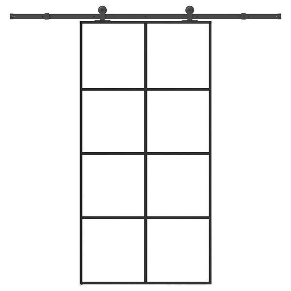 vidaXL Rennihur&eth; me&eth; v&eacute;lb&uacute;na&eth;arsetti 102,5x205 cm ESG Gler og &Aacute;l