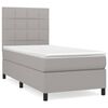 vidaXL H&oacute;lfa&eth; Springr&uacute;m me&eth; D&yacute;nu Lj&oacute;sgr&aacute;tt 80x200 cm Tauefni