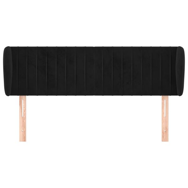 vidaXL H&ouml;f&eth;agafl me&eth; Eyrum 147x23x78/88 cm Sv&ouml;rt Flauel