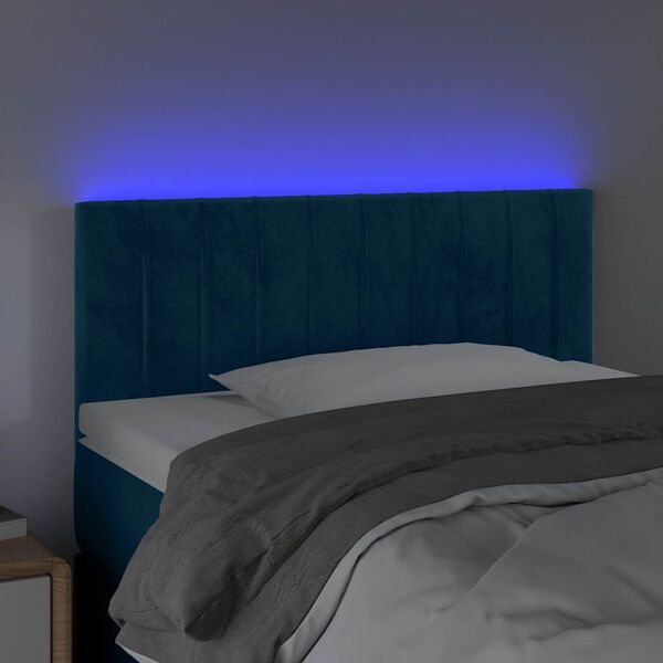 vidaXL LED H&ouml;f&eth;agafl 80x5x78/88 cm D&ouml;kkbl&aacute;tt Flauel