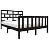 vidaXL R&uacute;mgrind Sv&ouml;rt Gegnheil Fura 135x190 cm Tv&iacute;brei&eth;