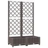 vidaXL Gr&oacute;&eth;urkassi me&eth; Rimlagrind Br&uacute;nn 80x40x121,5 cm PP